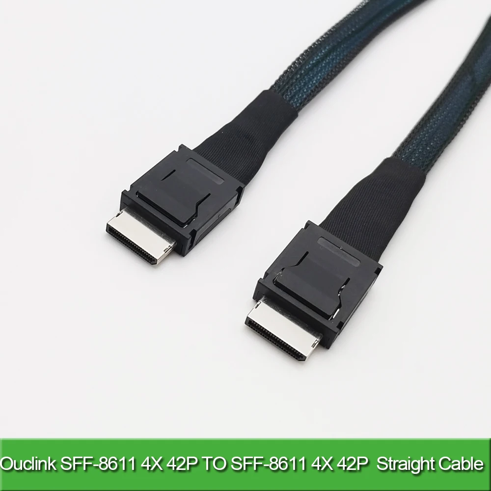 SFF-8611 4X 42P d'Oculink au câble de SFF-8611 4X 42P d'Oculink, SFF 8611 4I au mini câble de donnée