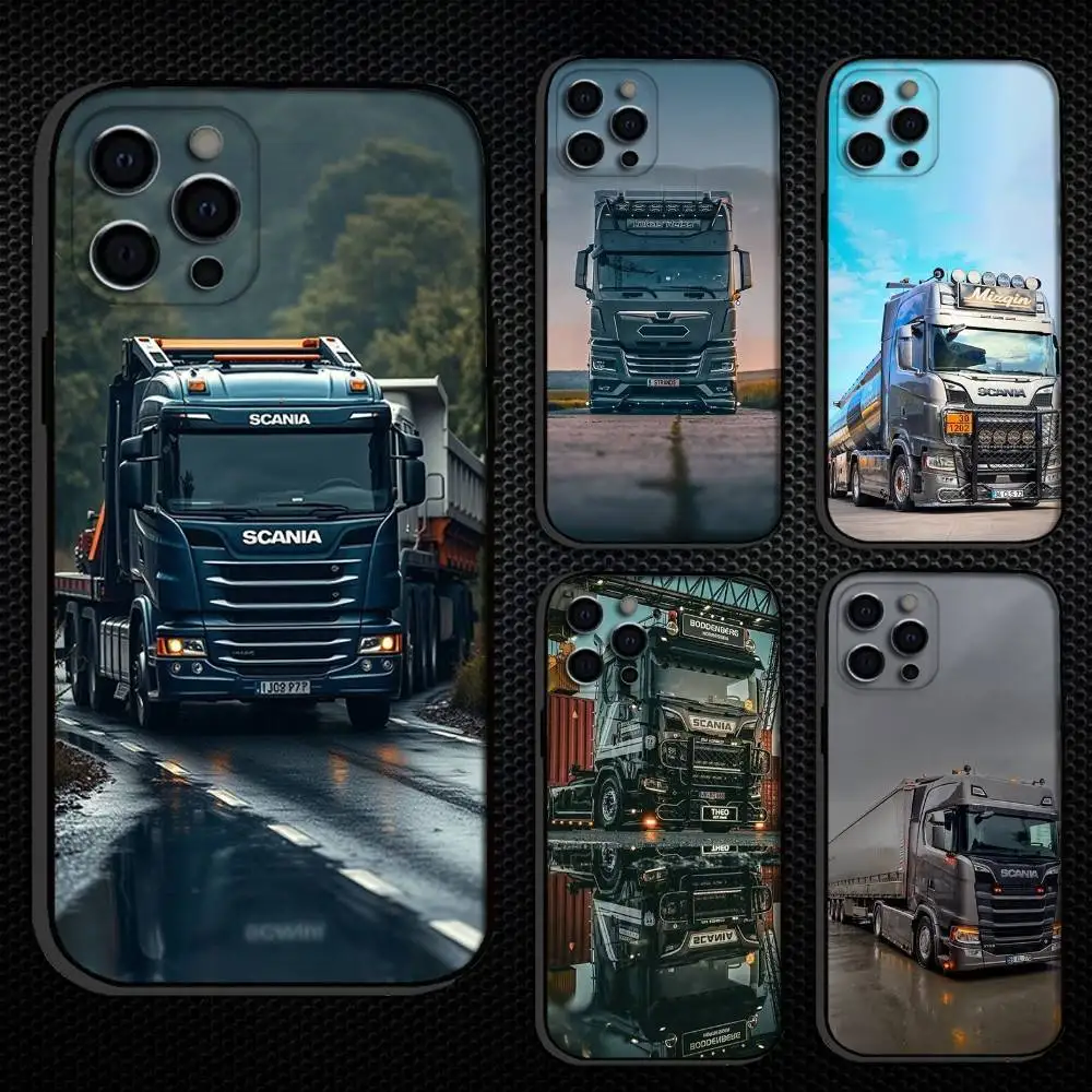 

Trucks SA-AB Phone Case For iPhone 16,15,14,13,12,11 Plus,Pro Max, Others Soft Black Cover