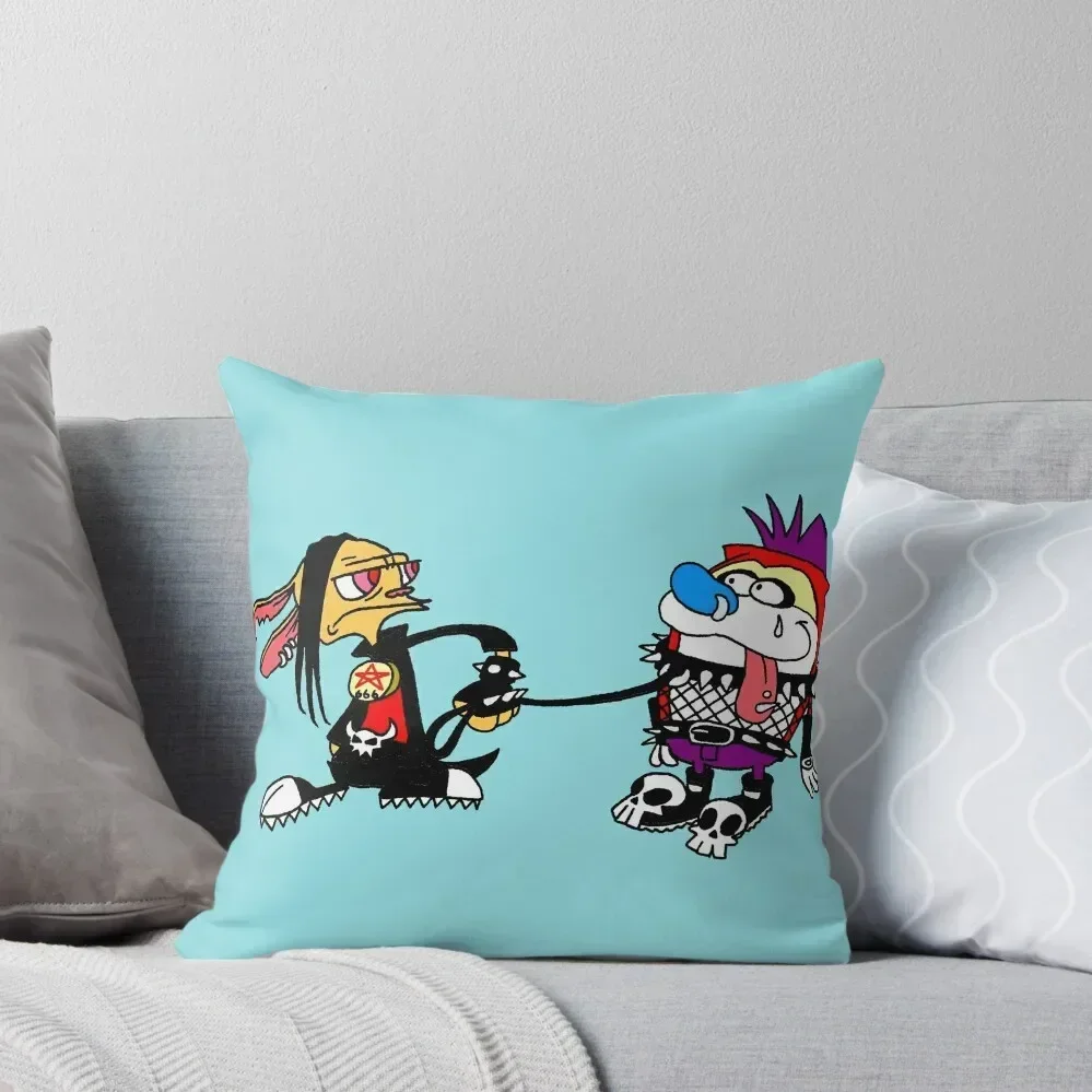 

The Ren and Stimpy Rock Throw Pillow Pillowcases Bed Cushions Cushions Home Decor Pillow Decor Covers For Sofas pillow