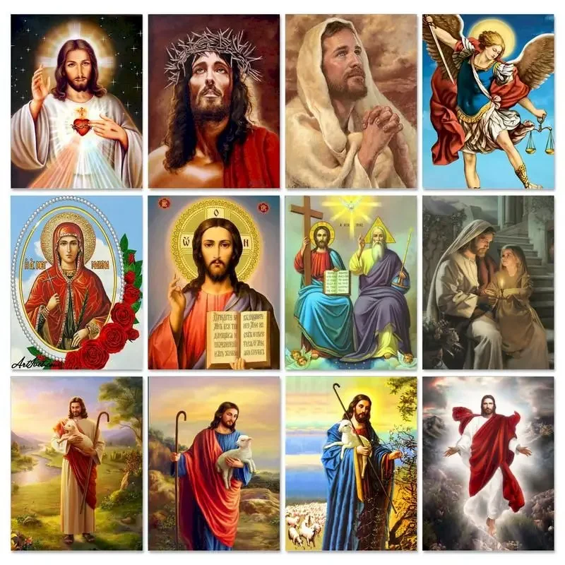 DIY Painting By Numbers Kit Jesus Religious acrylic paint by numbers art work diy Painting Numbers Pictures on canvas