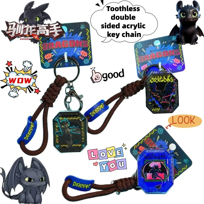 

How to Train Your Dragon Toothless Cute Creative Double-Sided Acrylic Keychain Personalized Cartoon Backpack Decorative Pendant