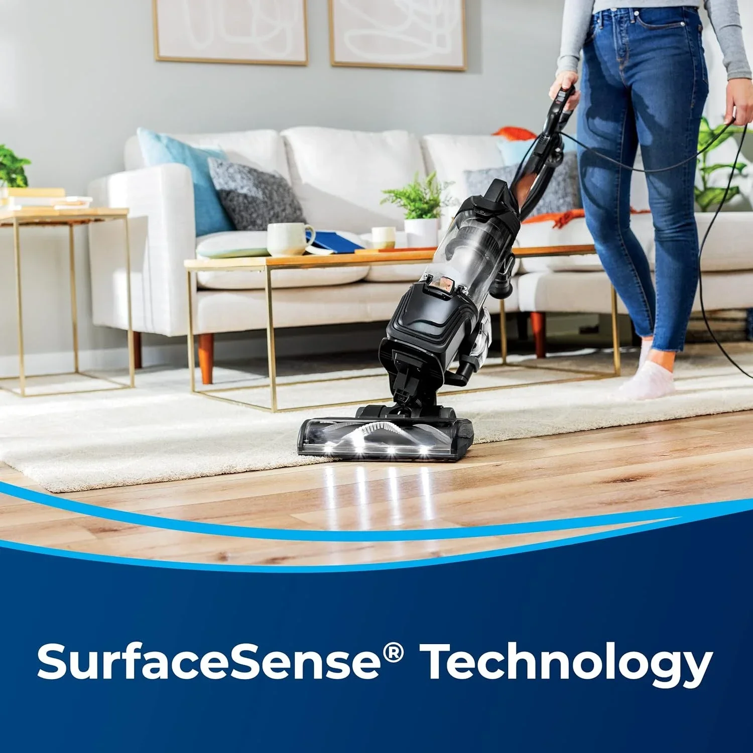 SurfaceSense Allergen Lift-Off Pet Upright Vacuum,with Tangle-Free Multi-Surface Brush Roll,LED Headlights,& Lift-Off Technology