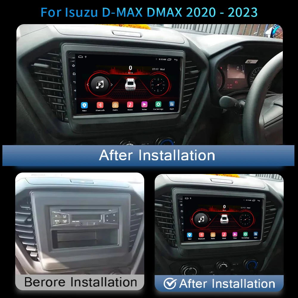 For Isuzu D-Max Dmax 2020 2021 2022 2023 Auto Multimedia Player Head Unit with Carplay Screen Android 14 System Car Radio Stereo