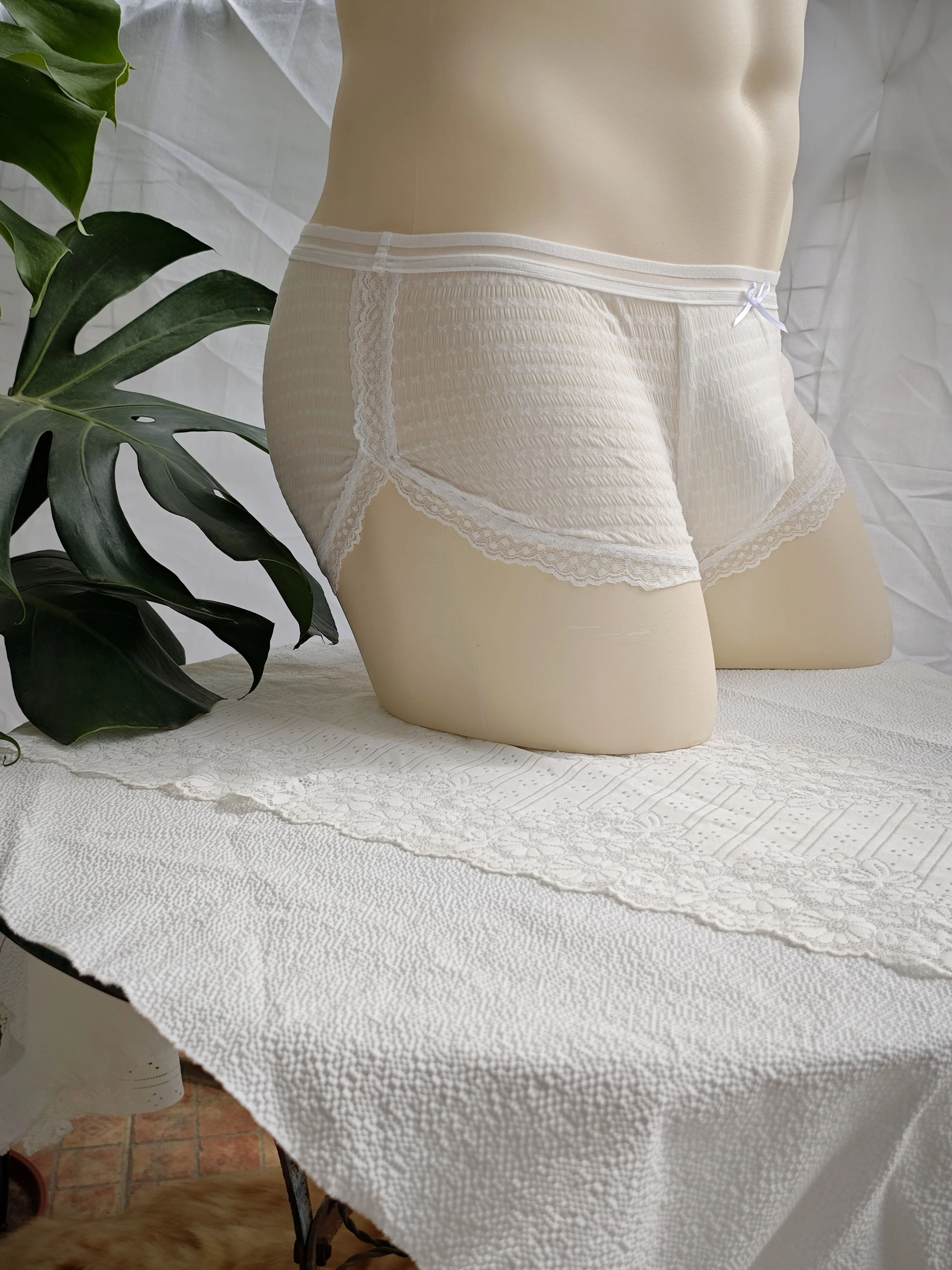 Man's Low Waist Cotton Crotch Elastic Panty Brief Boxer Private Party Live Show Dance DJ Club Thai Harajuku BF Gifts Underpants