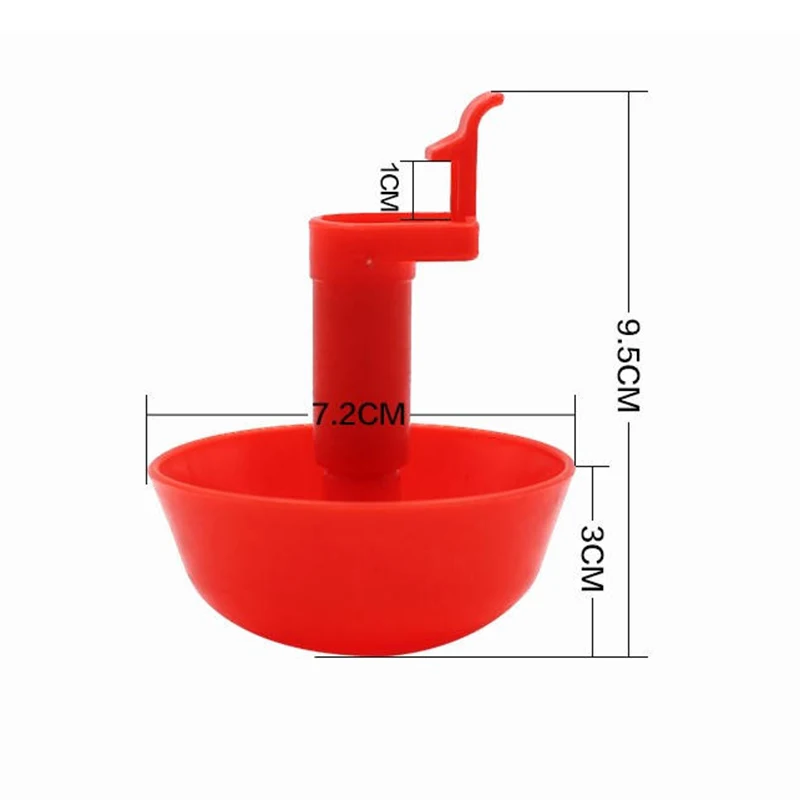 5/10/20 قطعة أكواب شرب الدجاج التلقائي الدواجن الطيور السمان المياه الحلمة كوب معلق الأحمر سقي مزرعة الدواجن شارب #2