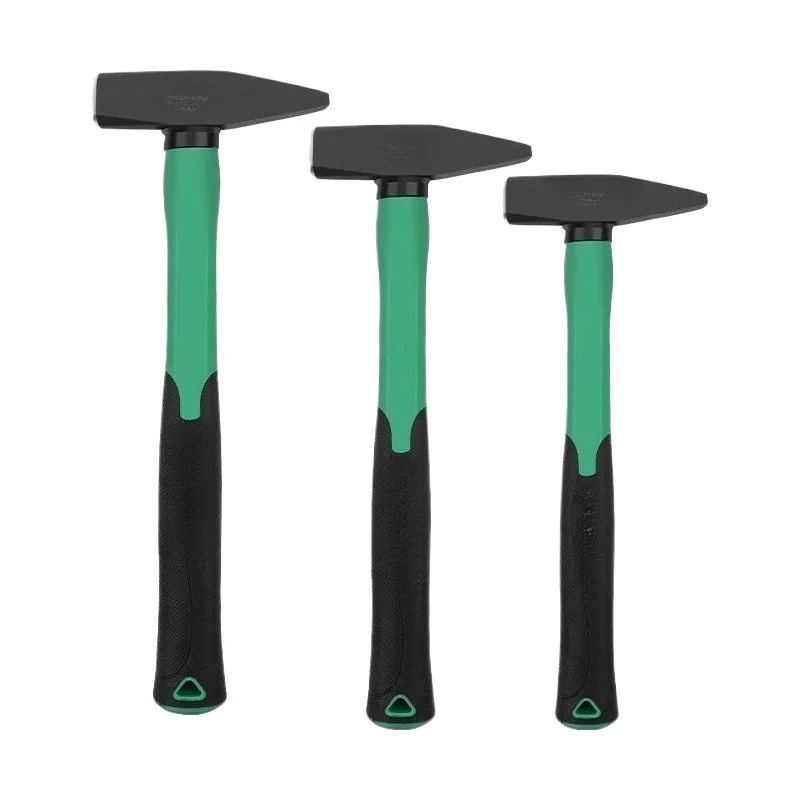 Duck Bill Hammer with Fiber Handle Plastic Coated Steel Claw Hammer Heavy Duty Construction Decoration Hand Tool 3 Pcs Set