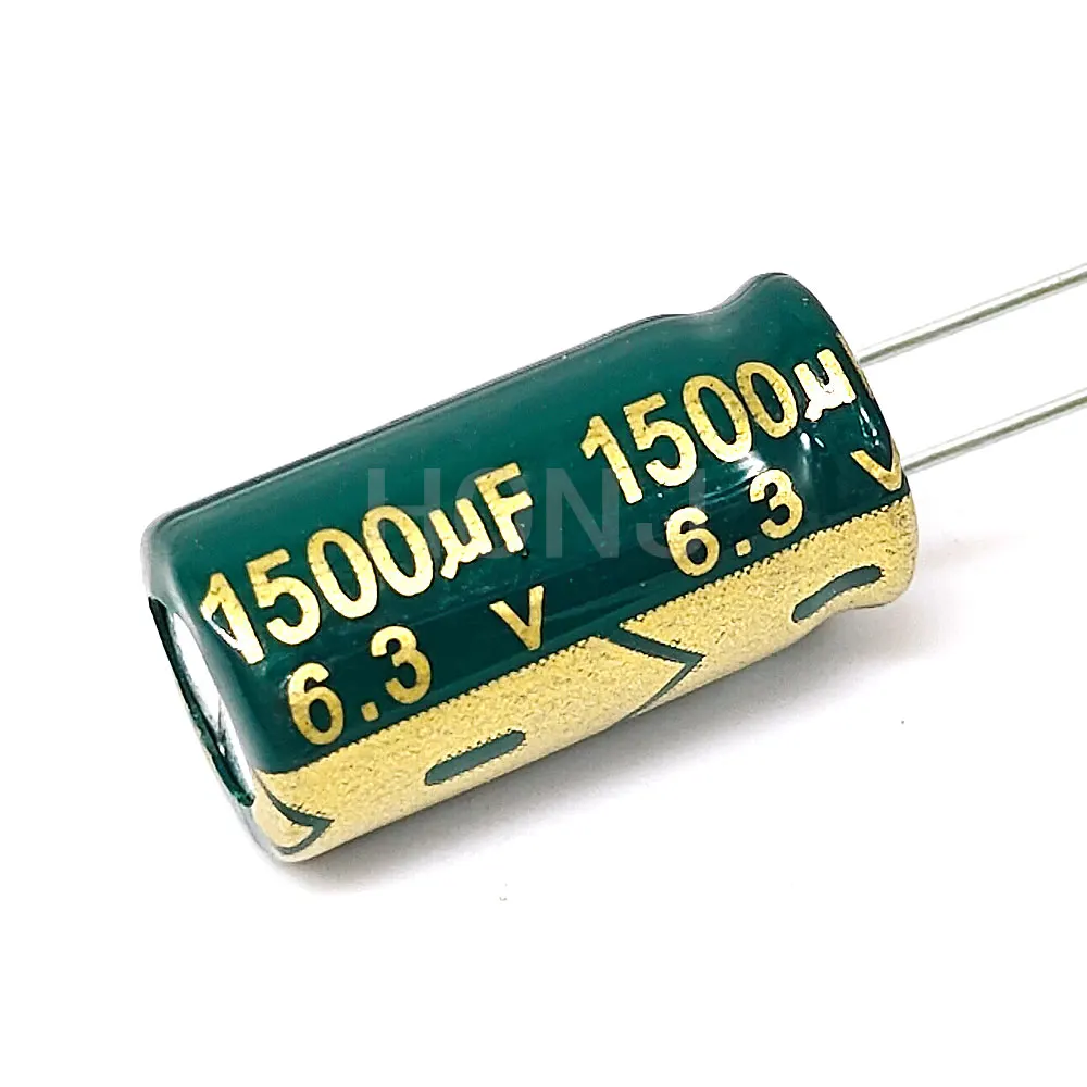 10PCS 6.3V1500uf 8x16mm Aluminum Electrolytic Capacitor 1500uf6.3v 1500uf 6.3wv 1500mf 6.3vdc 1500MFD 6.3v1500mf 1500mf6.3v ±20%