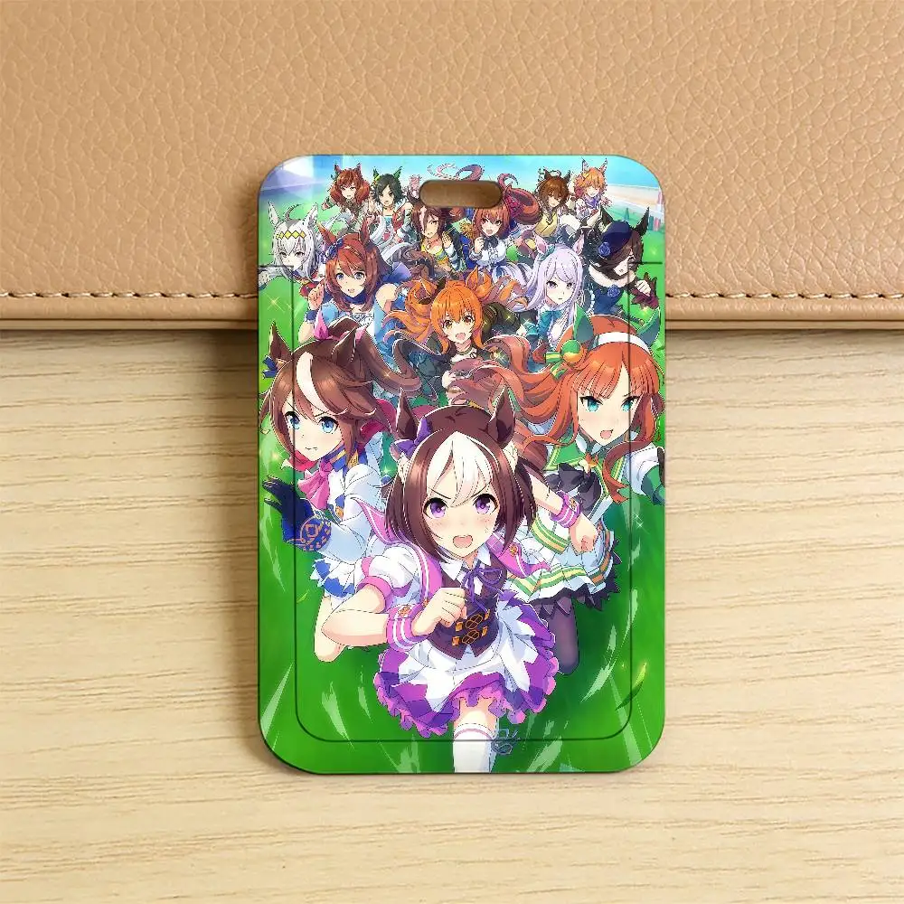 Game U-Umamusume Pretty Derby K Kunststoff-Schiebeabdeckung Schlüsselband Arbeitsausweis-Tasche Bus Studenten-Foto-Idol-Ausweishalter Mitarbeiter – Detail 8