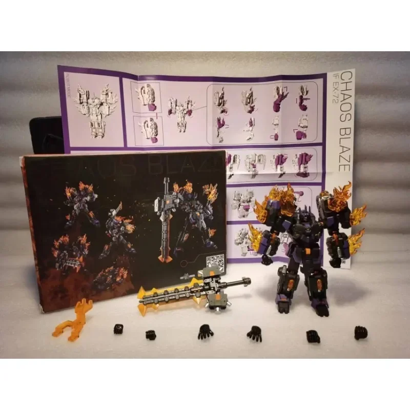 IN VOORRAAD Transformatie Iron Factory ALS EX-72 EX72 De Fallen Chaos Blaze Mini Action Figure Speelgoed Geschenken met Doos