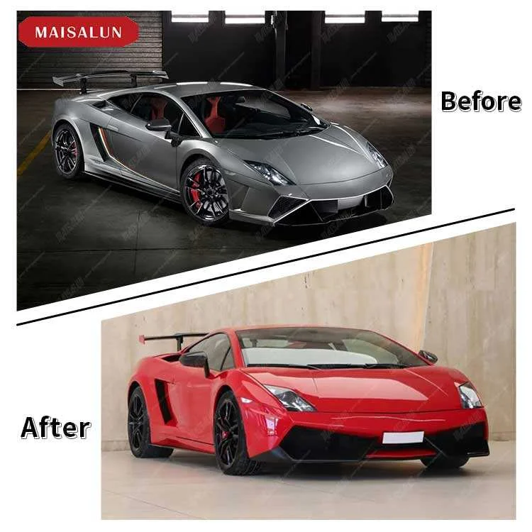 PP Body Kit for  Gallardo Upgrade to D Style Upgrade Front Bumper Rear Diffuser Side Skirt Spoiler Bdoy Kit