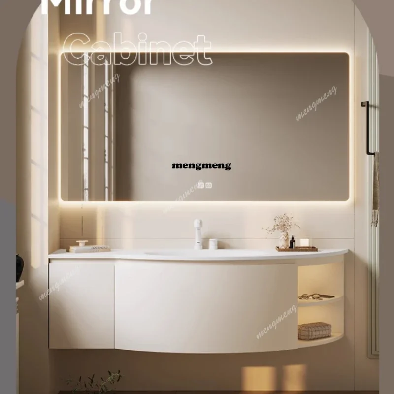 Luxury Mirror Bathroom Cabinets Mirror Organizer Vanities Smart Washroom Cabinet Home Restroom Armario De Banheiro Furniture D80