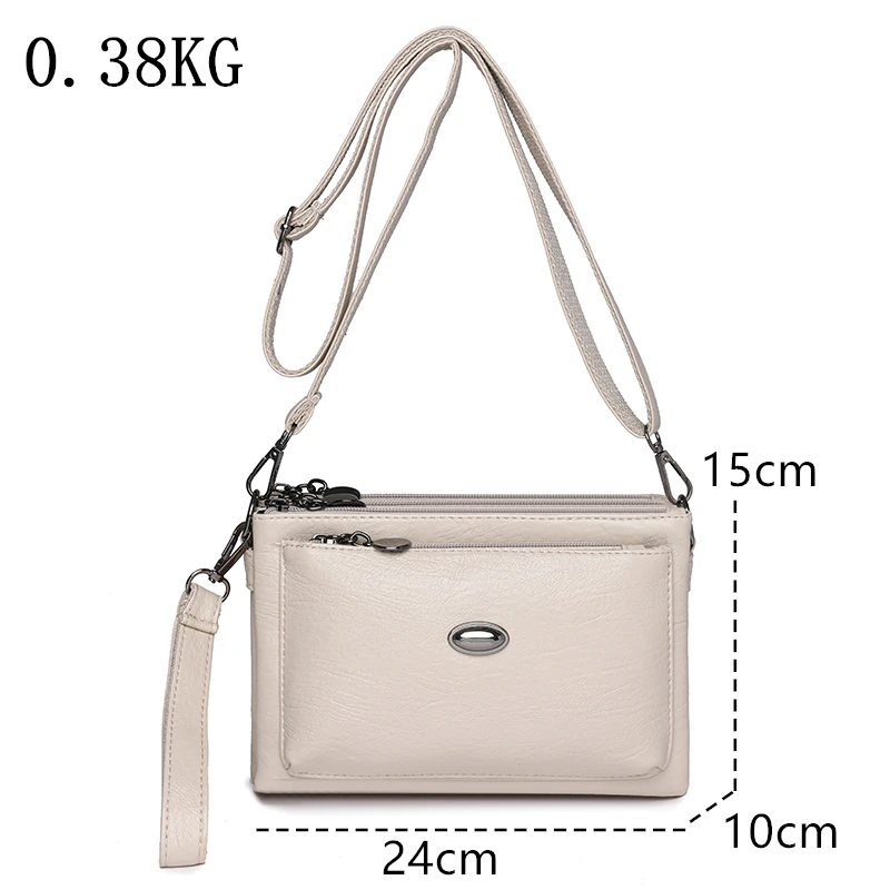 Women 2024 Sac A Main High Quality Soft Leather Luxury Multilayer Purse And Handbags Designer Female Shoulder Crossbody Bags For