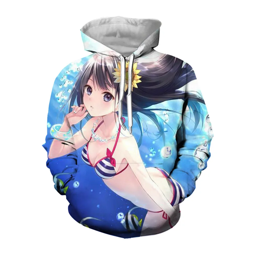 Jumeast 3D Printing Bikini Anime Men Clothes Oversized Hoodie Fashion Streetwear Comfortable Hoodies For Men High Quality Coat