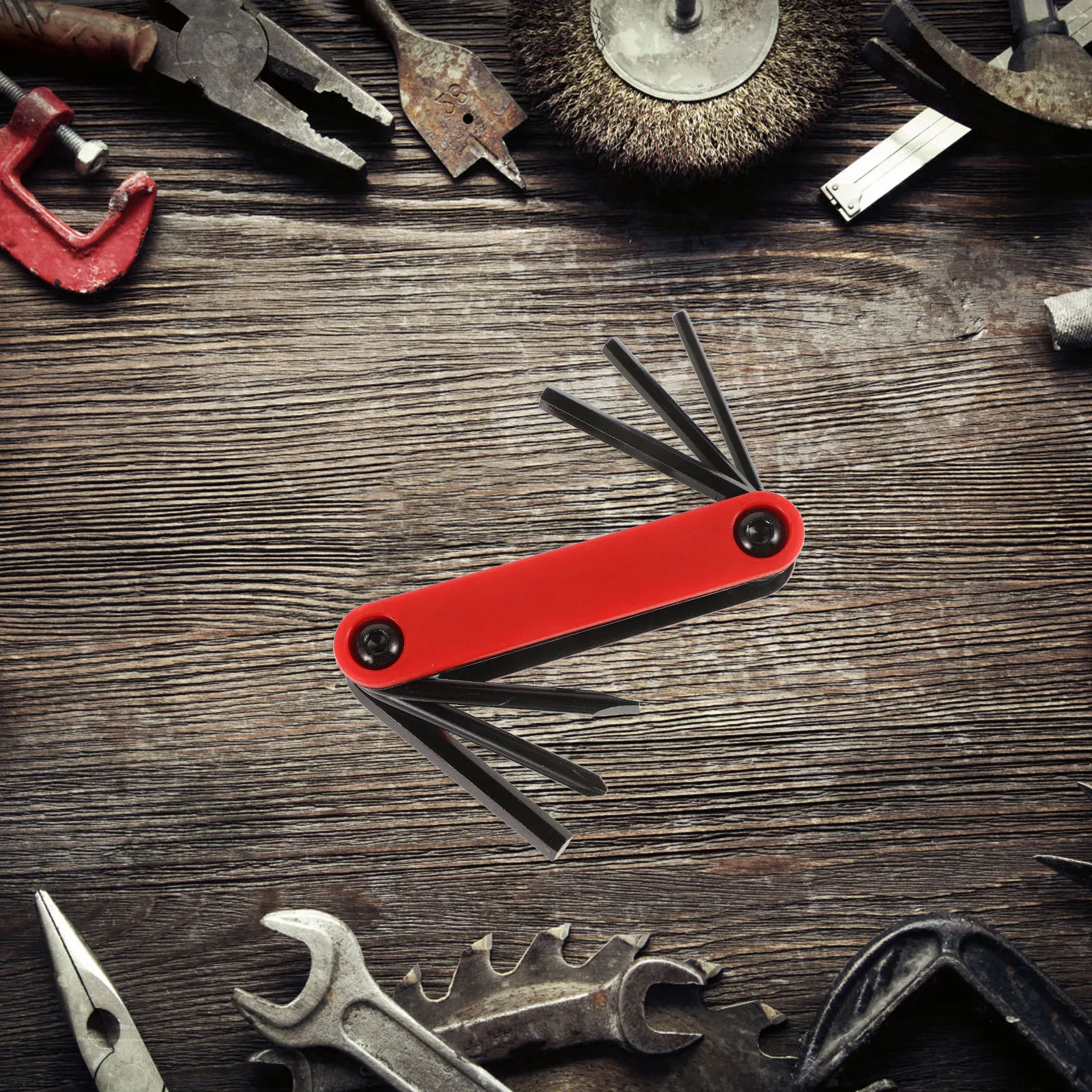 

1Set Folding Bike Repairing Tool Inner Hexagon Repair Spanner Multifunction Wrench Set Portable Outdoor Bicycle Accessory