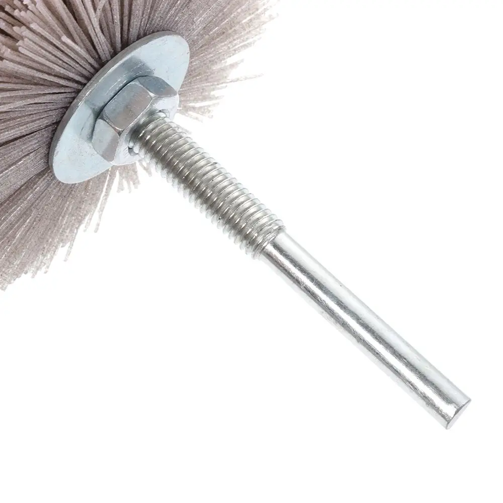 Finitura in mogano lucidatura Grind Buff filo abrasivo rettifica spazzola per ruote in Nylon sbavatura smerigliatrice testa di fiore