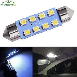 5Pcs Car T10 Led Light 3528 1210 White 8SMD Domed Interior Bulb 31mm 39mm 41mm Trunk DC 12V Reading Equipment Indicator Signal