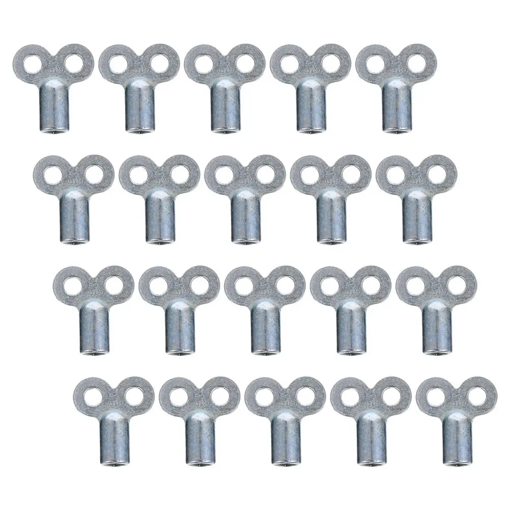

20Pcs Radiator Bleed Key Metal Square Socket Valve Tool for Heater Plumbing Water Tap Radiator Air Release Water Tap Bleed Key