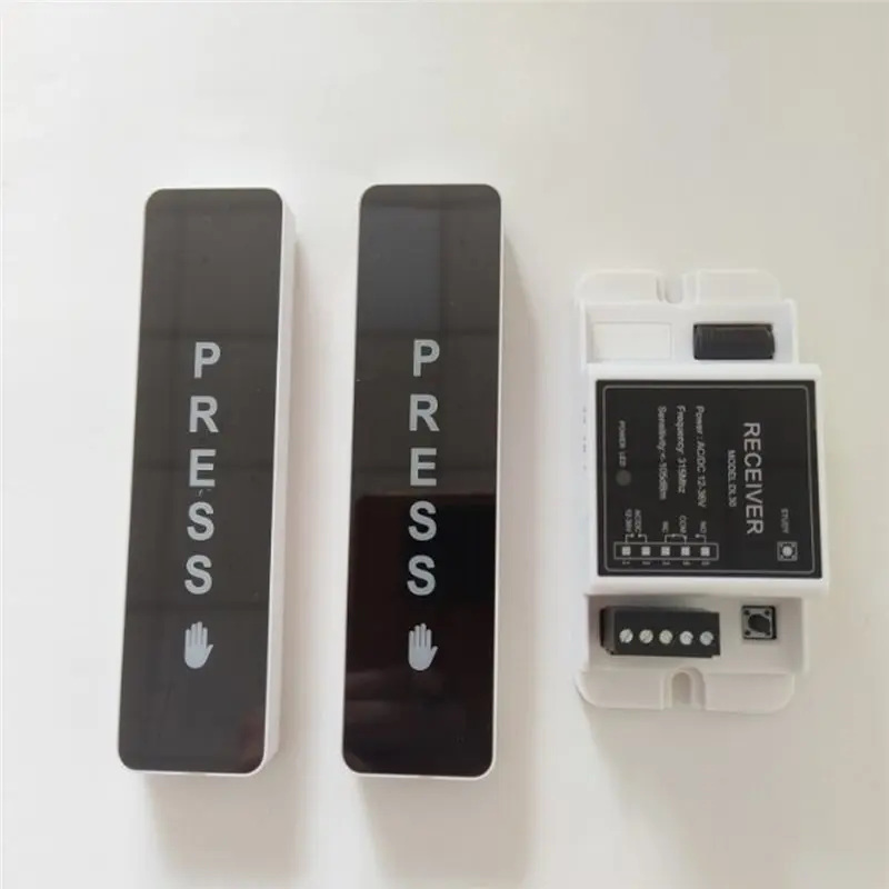 315Mhz Wireless Battery Power Push Exit Button Switch Touch Switch For Automatic Sliding Door Gate Opener