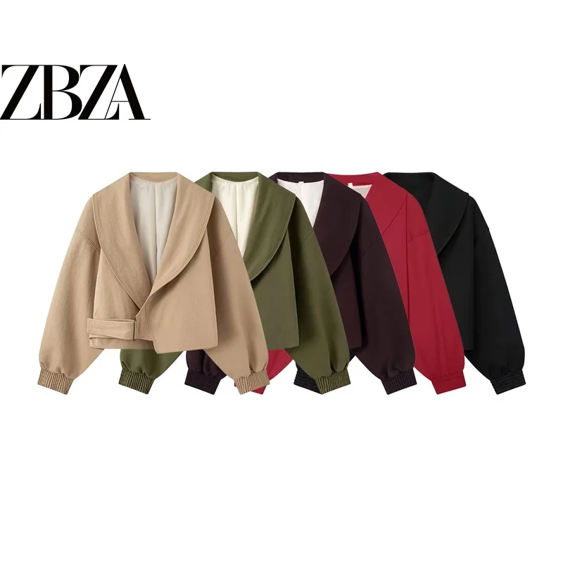 Casual Long Sleeve Pure Color Short Coat for Women Button Closure Standard Fit Polyester Fiber Commute Style Versatile Loose Fit