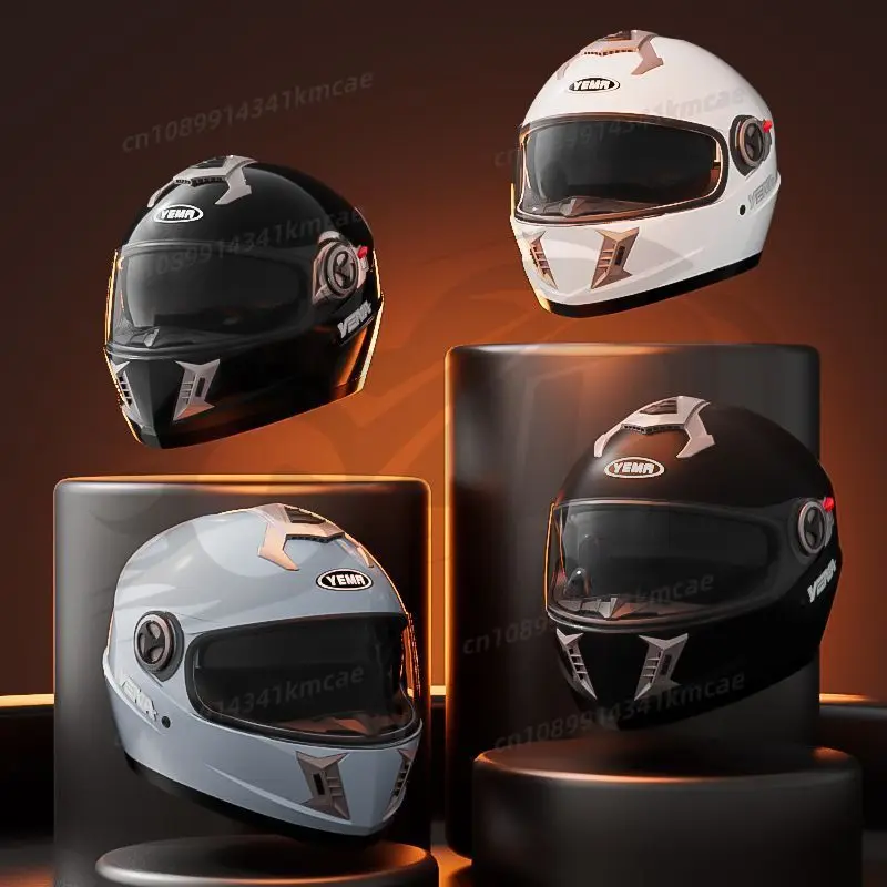 

3C Certified Motorcycle Helmet Men's and Women's Full Helmets Winter Warm Locomotive Full Cover Four Seasons Universal Helmet