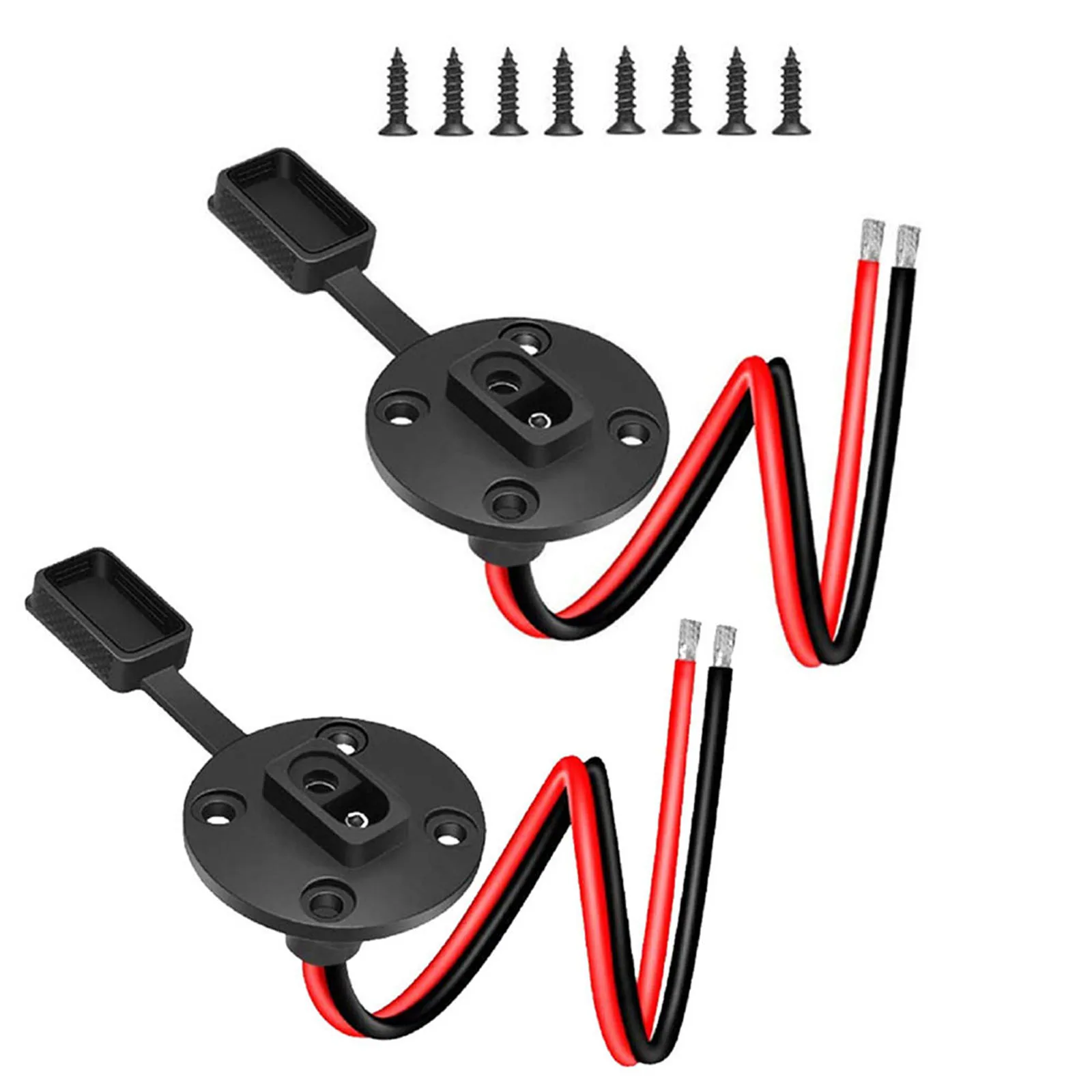 2PC 33cm 12AWG SAE Cable Connector Quick Disconnect Wire Harness Panel Mount Power Cable Electrical Equipment Supplies