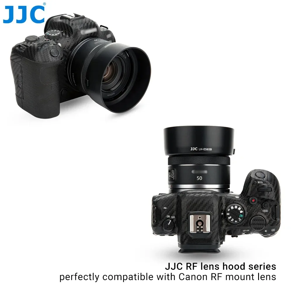 JJC عدسة هود لكانون RF عدسة لكانون EOS R RP R3 R5 R6 R7 R10 ملحقات الكاميرا EW-65C ES-65B ET-74B