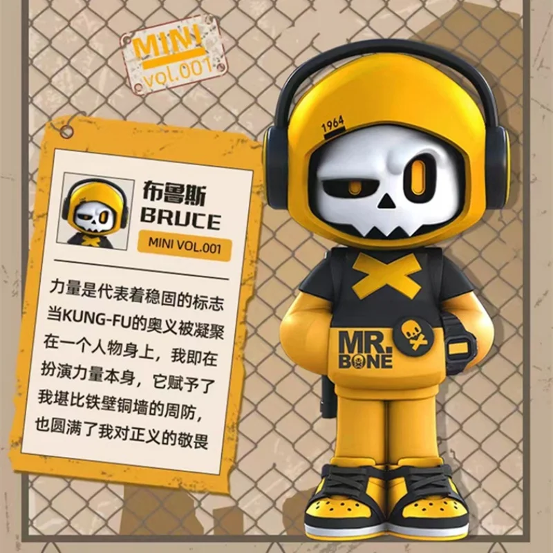 الأصلي Mr.Bone 1 الجيل صندوق أعمى صغير عمل أرقام العصرية اللعب سطح المكتب الديكور جمع تمثال حلية لعبة هدية