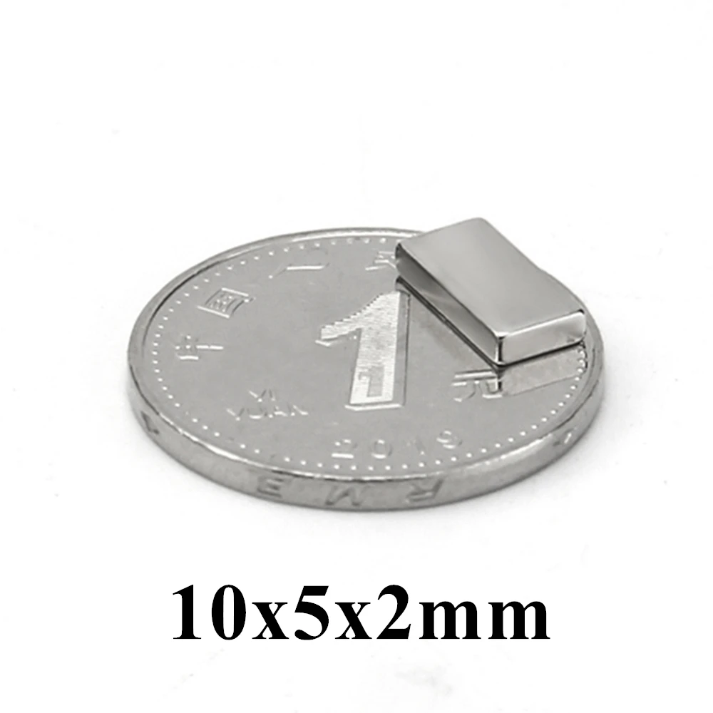 

1000pcs 10x5x2mm Super Powerful Strong Rare Earth Block NdFeB Magnet Neodymium N35 Magnets 10*5*2mm