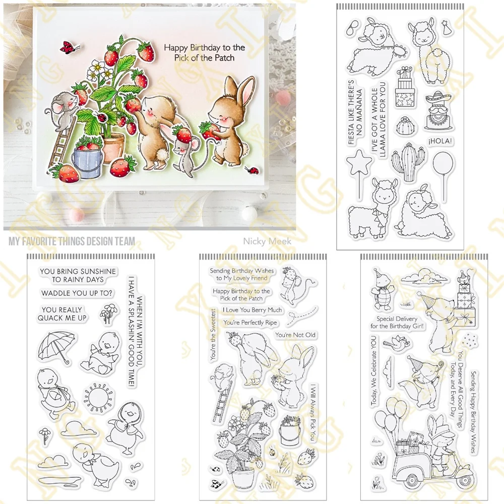 

2024 New Llama Love Duck Quack Stamps and Metal Cutting Dies Sets for DIY Craft Making Greeting Card Scrapbooking Decoration