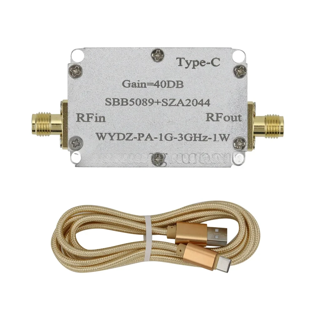 For 40DB WYDZ-PA-1G-3GHz-1W SBB5089+SZA2044 One-Way Microwave Power Amplifier RF Power Amplifier Module