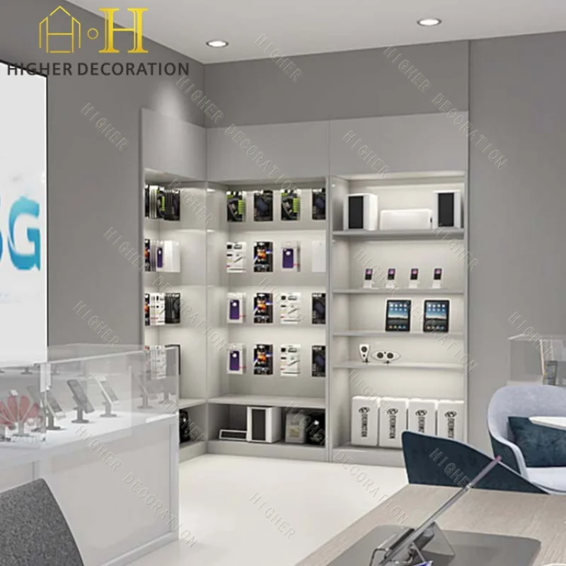 custom.Electronic Displays Showroom Showcase Mobile Phone Shop Interior Design Ideas Computer Repair Store  Display Furniture