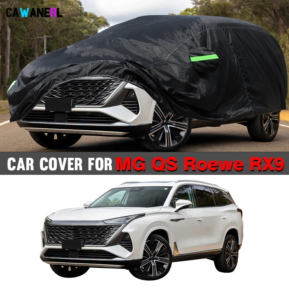 

Black Car Cover For Roewe MG RX9 QS 2022-2026 Waterproof SUV Anti-UV Sun Rain Snow Scratch Protection Cover