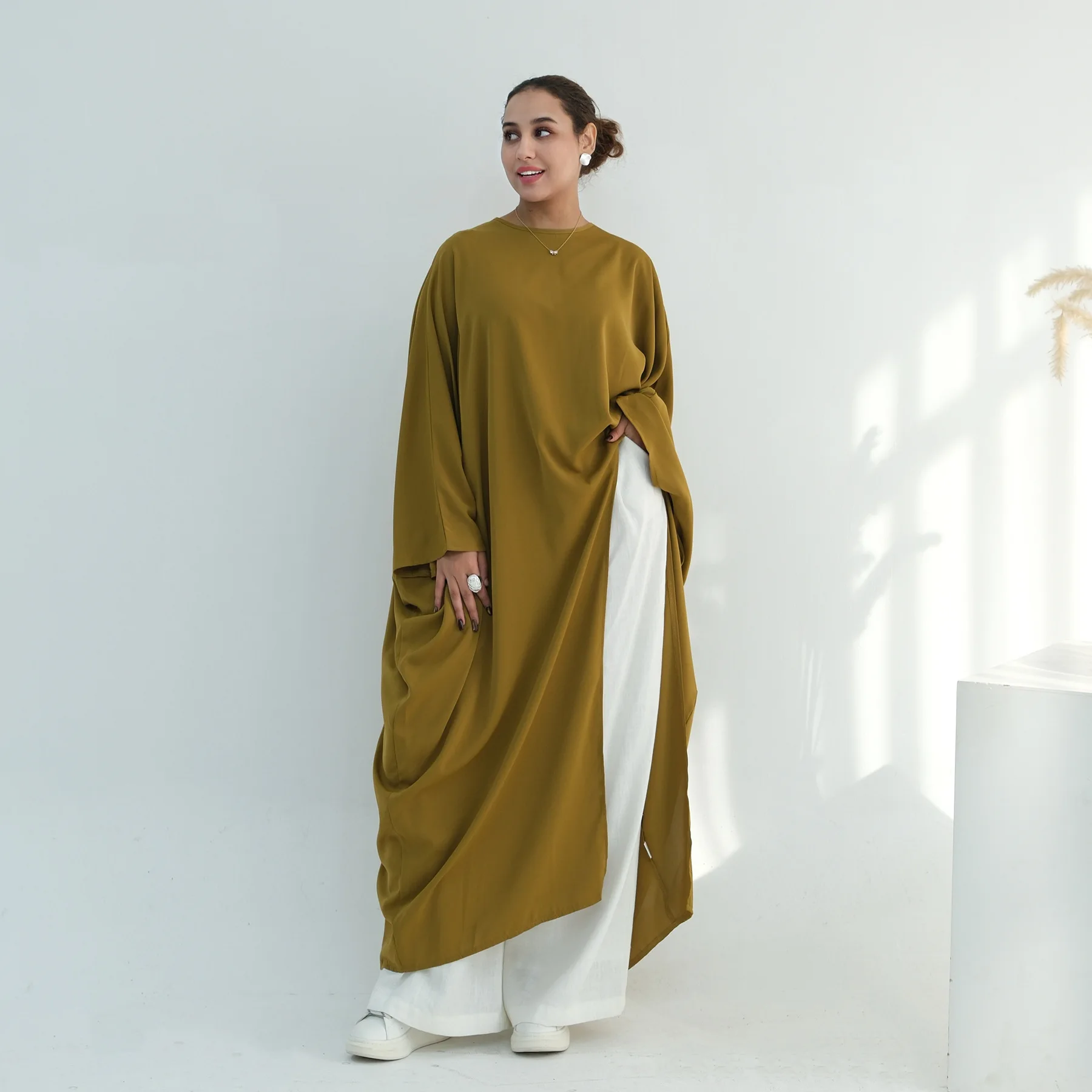 Eid oriente médio abaya muçulmano feminino irregular topos turquia dubai abayas vestido longo modesto kaftan ramadan robe femme islam roupas