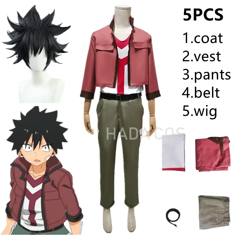 Anime EDENS ZERO Cosplay ShikiGranbell Cosplay Costume Women Men Uniform Wig Full Set Red Coat Halloween Carnival Party Clothes