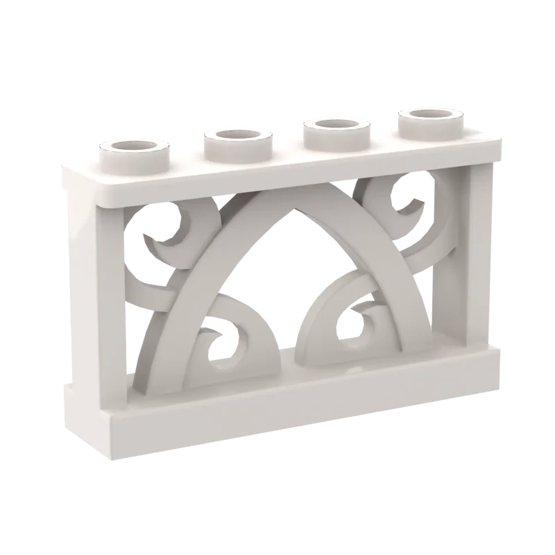 10Pcs MOC Parts 19121 Fence Ornamented 1 x 4 x 2 Compatible Bricks DIY Assmble Building Block Particle Kid Puzzle Brain Toy Gift