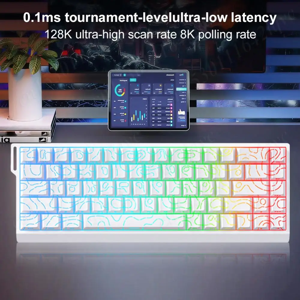 ACE68 لوحة المفاتيح المغناطيسية ACE60 Pro لوحة المفاتيح الميكانيكية السلكية 0.01 مللي متر الزناد السريع لوحة المفاتيح الزناد السريع 128K معدل أخذ العينات