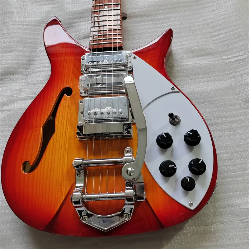 Half Hollow F - hole Electric Guitar, Short Pitch, 6-string, Can Be Customized in Any Color, Available