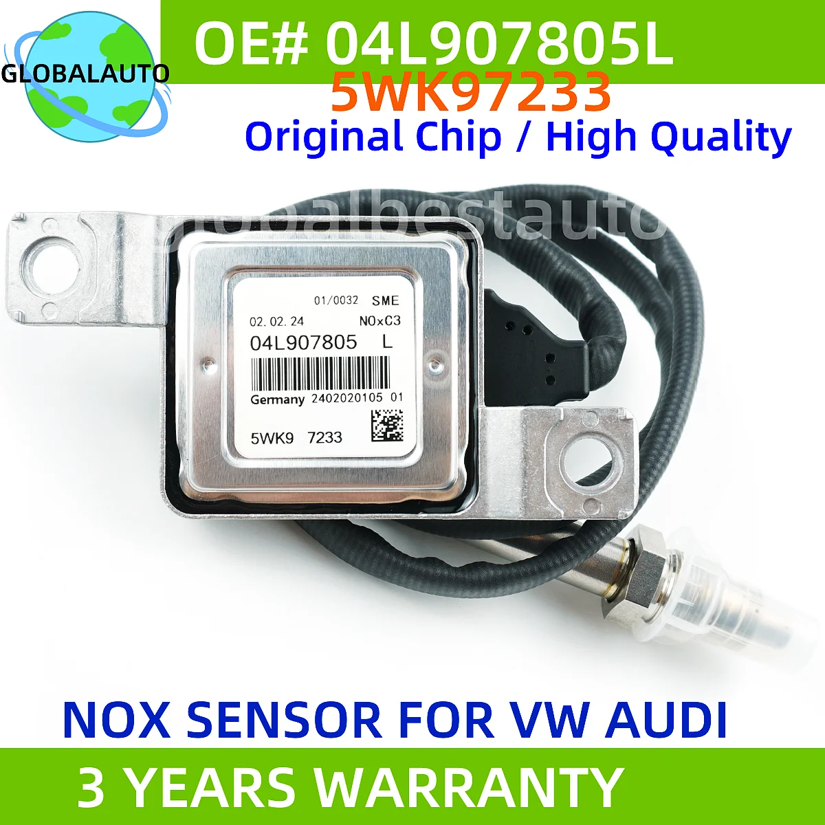 

Датчик оксида азота (NOx) 04L907805L 5WK97233 для Audi Q3, Volkswagen VW Sharan, Tiguan, Seat Alhambra, Skoda 8U MPV SUV 5WK97