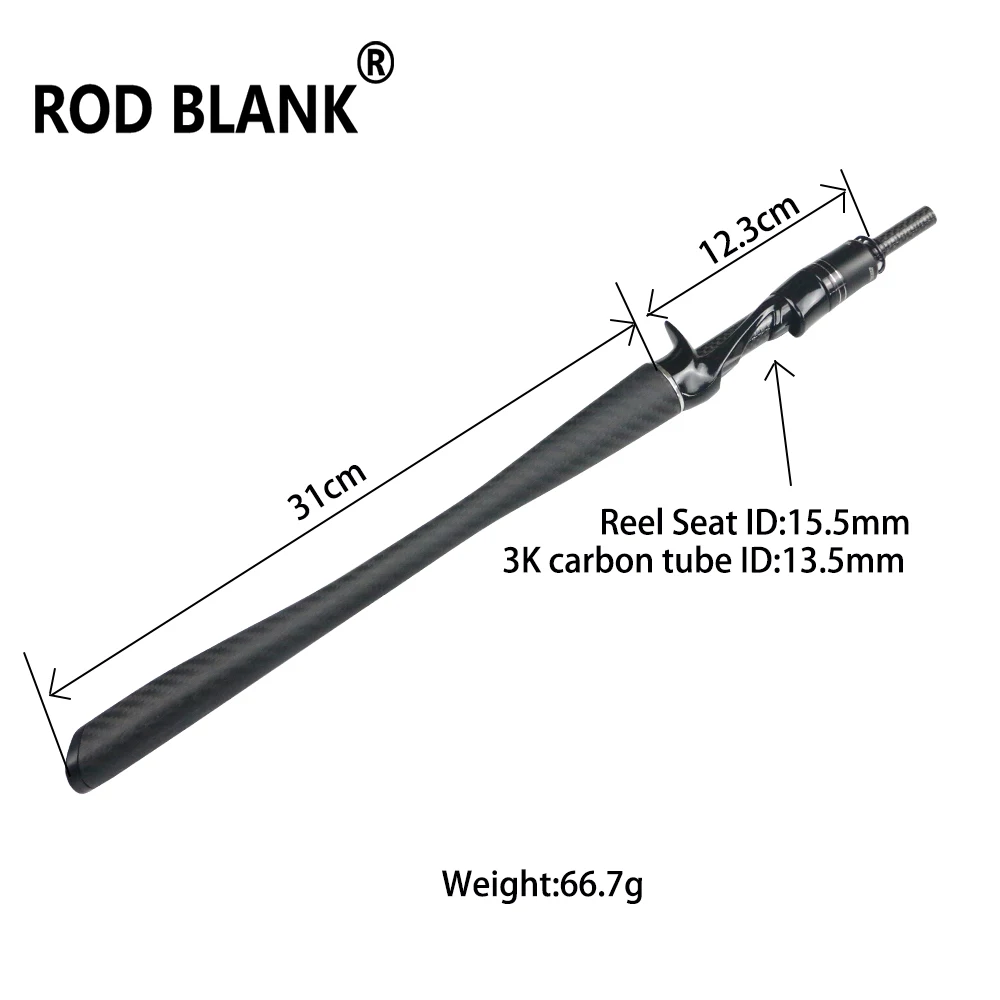 Rod Blank1Set Spinning  Casting 3K Carbon Fiber Grip Handle Kits Lure Rod Building DIY Components Pole Repair Accessories