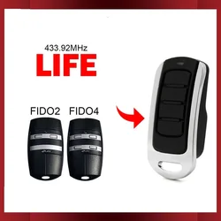 LIFE FIDO2 FIDO4 Garage Door Remote Control Duplicator 433.92mhz Electric Gate Control Garage Door Command Opener Transmitter