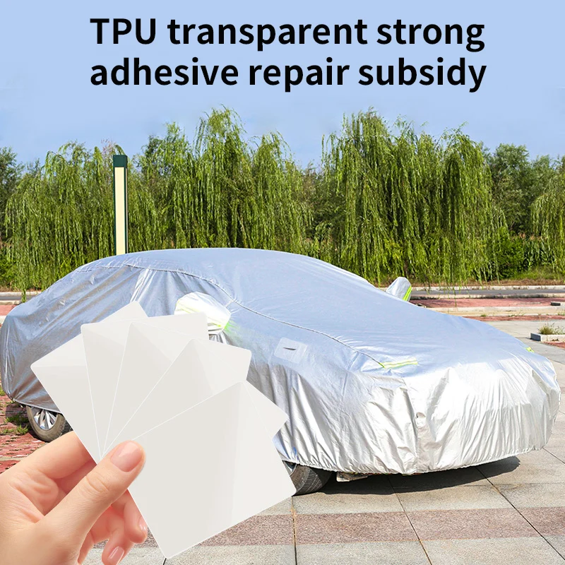 Multi-Purpose 5pcs Tpu Transparent Repair Single-Sided Tape Waterproof Repair Sheet Suitable For Raincoat Tent Swimming Ring