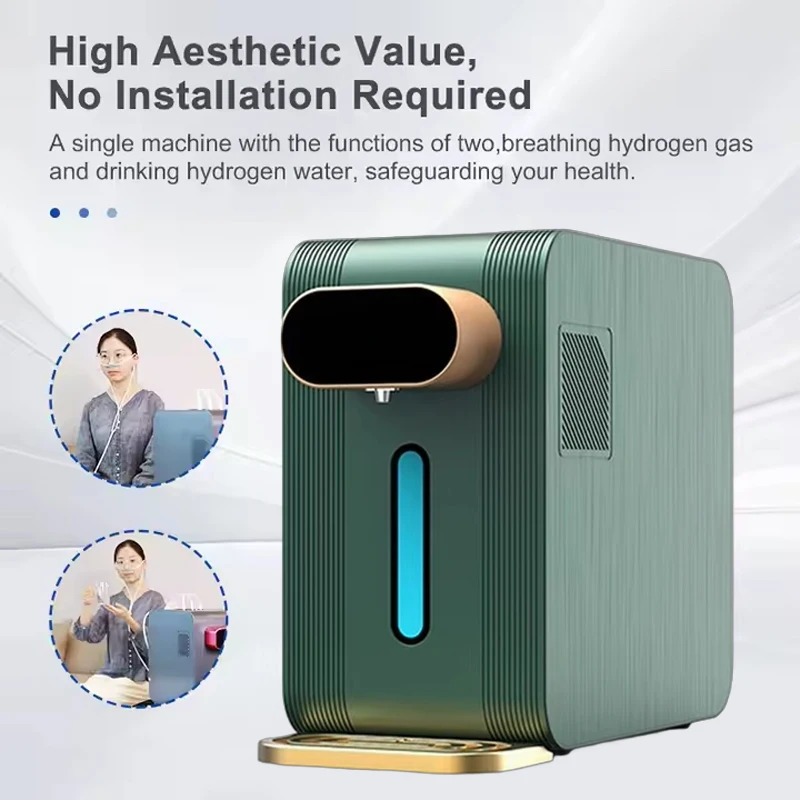 SPE PEM HHO Inhaler 300ml/450ml/600ml/900ml/1500ml Hydrogen Inhalatin Machine 2500PPB Home Use Hydrogen Water Generator