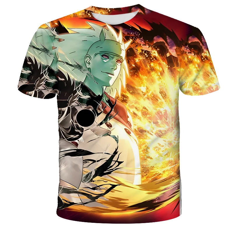 ญี่ปุ่น Anime Naruto TShirt Men's T เสื้อ 3D พิมพ์ผู้ชายแขนสั้น Tees เด็กขนาดใหญ่ T เสื้อผู้ชายเสื้อผ้าเสื้อยืด Cool Tops