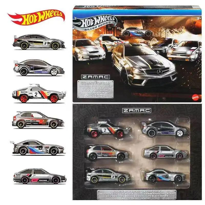 

[Hotwheels] Тематическая подарочная коробка коллекции 2026 года с шестью легендарными классическими моделями автомобилей HGM12 из сплава Zamac для мальчиков, коллекционные игрушки, подарки для фанатов