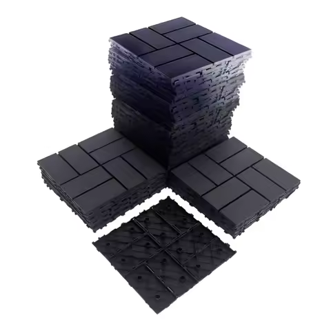 Composite Deck Tiles,Patio Flooring,Composite Deck Tile Interlocking Outdoor,DIY Interlocking Floor Tiles for Indoor and Outdoor