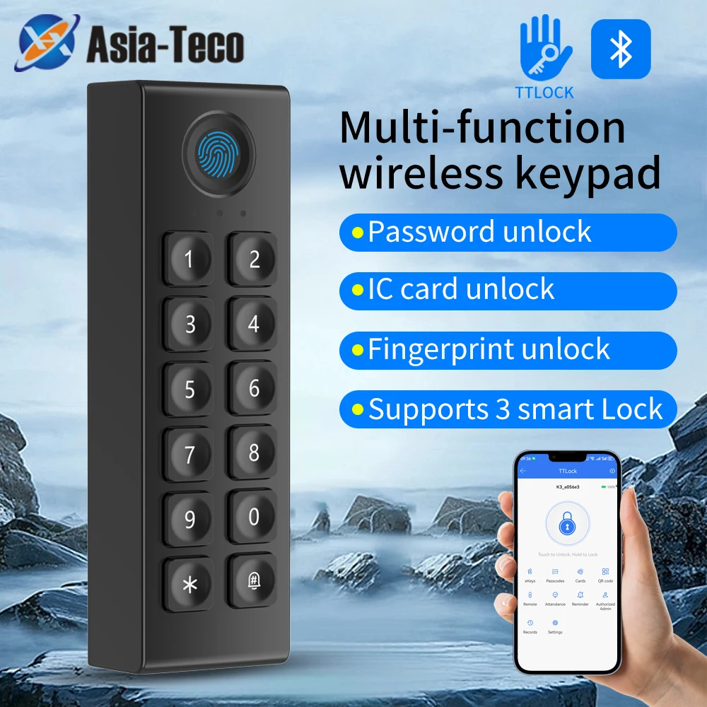 

​TTLOCK Fingerprint Access Control System 13.5Hz Wireless Digital Keypad WiFi Bluetooth Smart Door Lock for Home Office​