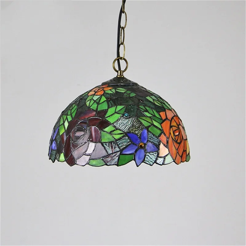 SOFITY Tiffany Pendant Light Contemporary LED Lamp Fixtures Decorative For Home Dining Room