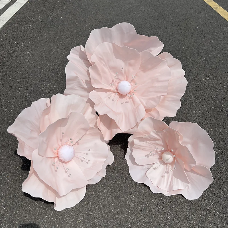 170cm gigantische kunstbloemen klaproos bruiloft decoratie bloem bruiloft feestartikelen podiumindeling weggids bloemen woondecoratie
