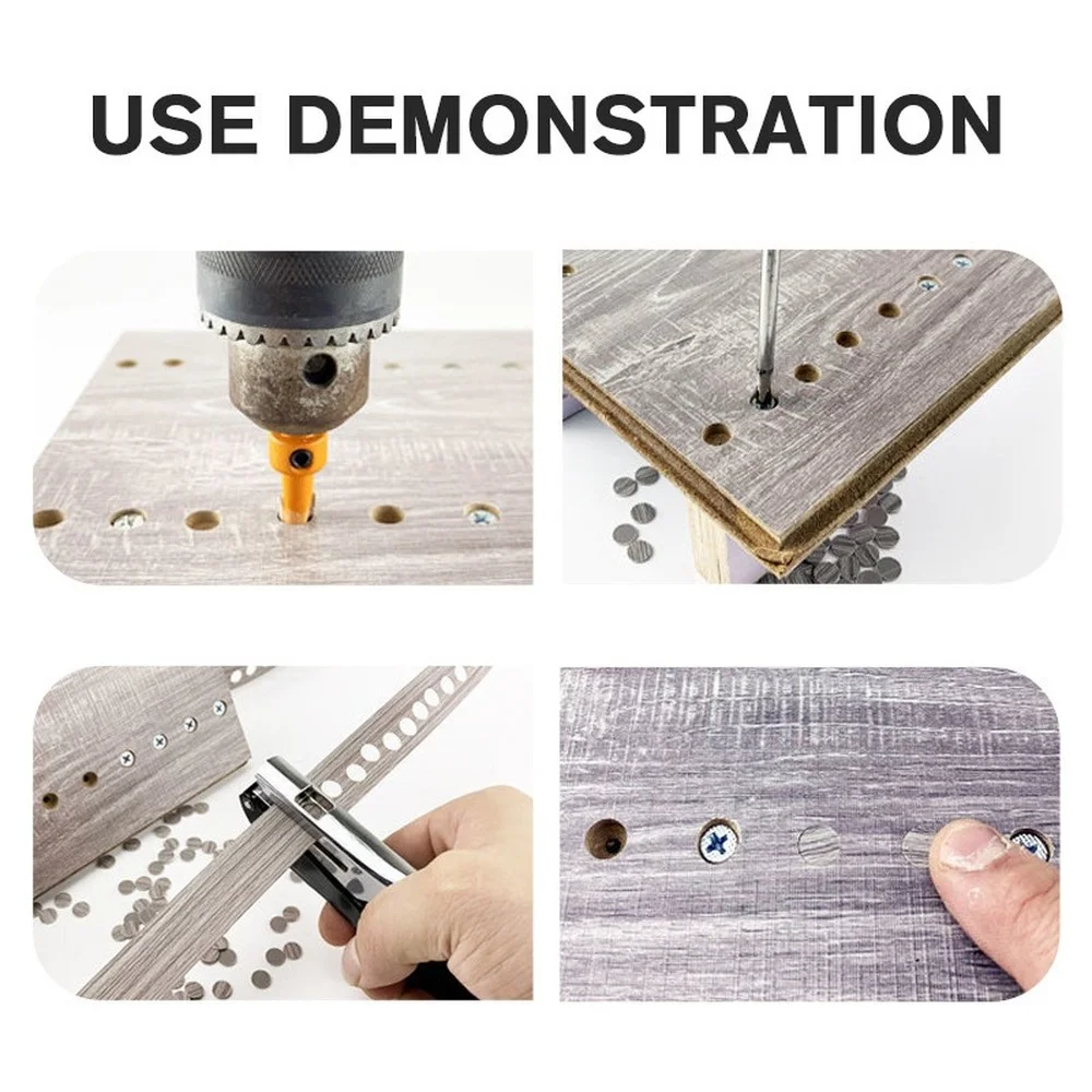 Pinza per punzonatura strumento per punzonatura bordatura 3MM 4MM 5MM 6MM 8MM 10MM foro per vite cappello strumento per la lavorazione del legno con scala foro fisso