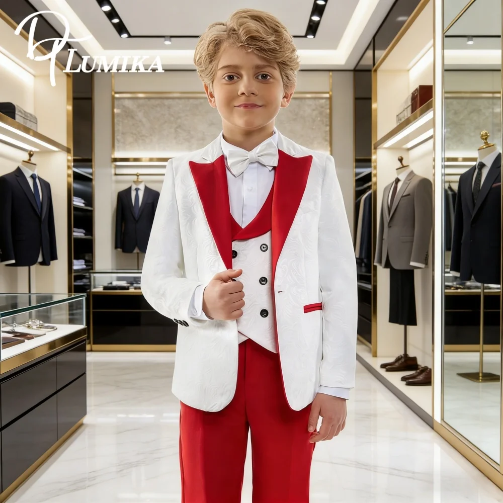 

Быстрая доставка, новогодний праздничный костюм контрастного цвета для мальчиков, комплект из 4 предметов, торжественное праздничное платье, стильный детский смокинг с отделкой, формальный одинарный комплект